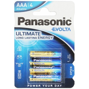 PANASONIC αλκαλικές μπαταρίες Evolta, AAA/LR03, 1.5V, 4τμχ