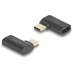 DELOCK αντάπτορας USB-C 60245, αρσενικό σε θηλυκό, 240W, 40Gbps, μαύρος