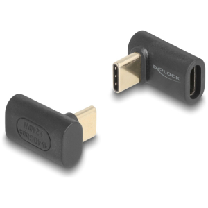 DELOCK αντάπτορας USB-C 60246, αρσενικό σε θηλυκό, 240W, 40Gbps, μαύρος