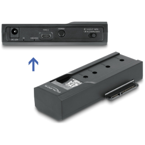 DELOCK docking station 64253 για M.2 NVMe/SATA SSD & HDD, 10Gbps, μαύρο