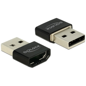 DELOCK αντάπτορας USB σε HDMI-A θηλυκό 65680, μαύρος
