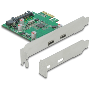 DELOCK κάρτα επέκτασης PCIe x1 σε 2x USB-C 90493, 5Gbps