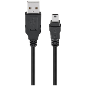 GOOBAY καλώδιο USB σε USB Mini 93229, 480Mbps, 0.3m, μαύρο