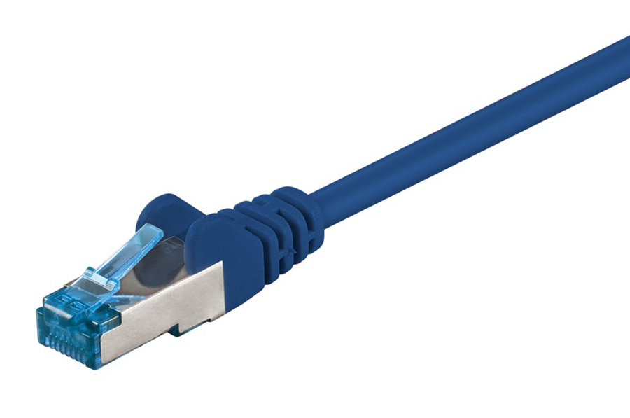 GOOBAY καλώδιο δικτύου 94130, CAT 6A S/FTP (PiMF), CCA, 0.25m, μπλε