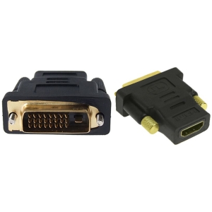 POWERTECH αντάπτορας HDMI θηλυκό σε DVI 24+1 αρσενικό ADA-H003, μαύρος