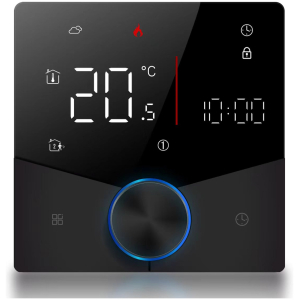 Smart θερμοστάτης χώρου BHT-009GCLW, αερίου, Wi-Fi, μαύρος