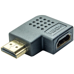 POWERTECH αντάπτορας HDMI CAB-H037, γωνιακός, 90° right, μαύρος