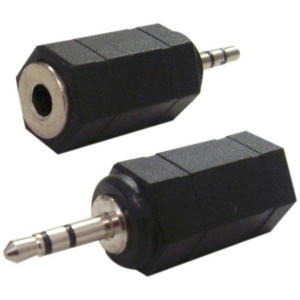 POWERTECH αντάπτορας 2.5mm σε 3.5mm CAB-J014, μαύρος, 5τμχ