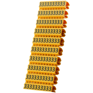 POWERTECH Clip αρίθμησης καλωδίου Νο 3, Orange, 10τεμ.