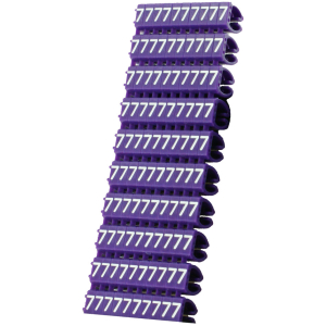 POWERTECH Clip αρίθμησης καλωδίου Νο 7, Purple, 10τεμ.