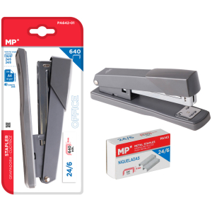 MP συρραπτικό με ανταλλακτικά PA642-01, 24-8/24-6/26-6, 25 φύλλα, μαύρο