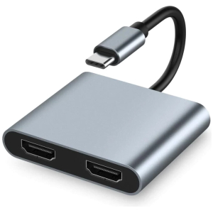 POWERTECH docking station PTH-113, 4 θυρών, USB-C, 4K, 100W, γκρι