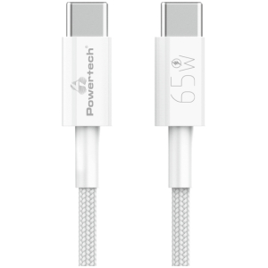 POWERTECH καλώδιο USB-C PTR-0181, 65W, 480Mbps, 1m, λευκό
