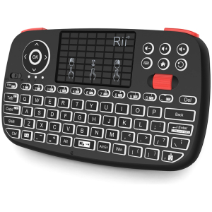 RIITEK ασύρματο mini πληκτρολόγιο i4, backlit, Bluetooth & 2.4GHz, μαύρο