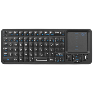 RIITEK ασύρματο mini πληκτρολόγιο K06, backlit, Bluetooth/2.4GHz, μαύρο