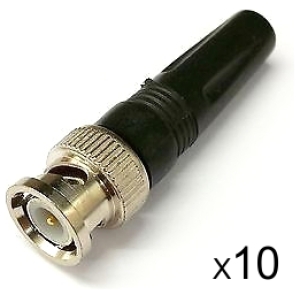 Βύσμα BNC male ST-09B για ομοαξονικά καλώδια CC-100/CC-200/RG-59, 10τμχ
