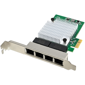 POWERTECH κάρτα επέκτασης PCIe σε 4x RJ45 ST7387, 1000Mbps