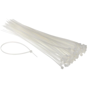 POWERTECH δεματικά καλωδίων TIES-006, 200x7.6mm, λευκά, 100τμχ