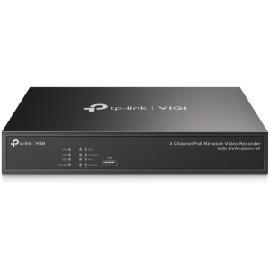 TP-LINK NVR καταγραφικό VIGI NVR1004H-4P, 8MP, 4 κανάλια PoE, Ver. 1.0