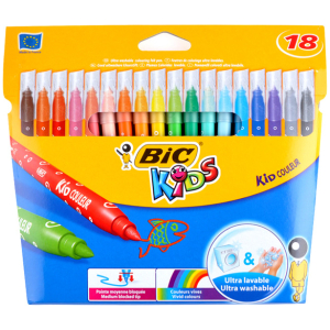 BIC σετ χρωματιστών μαρκαδόρων ζωγραφικής 21600273 KID Couleur, 18τμχ