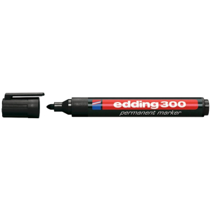 EDDING ανεξίτηλος μαρκαδόρος 300, 1.5-3mm, επαναγεμιζόμενος, μαύρος