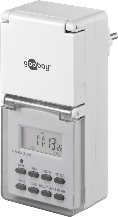 GOOBAY ψηφιακός χρονοδιακόπτης ρεύματος 51301, IP44, λευκός
