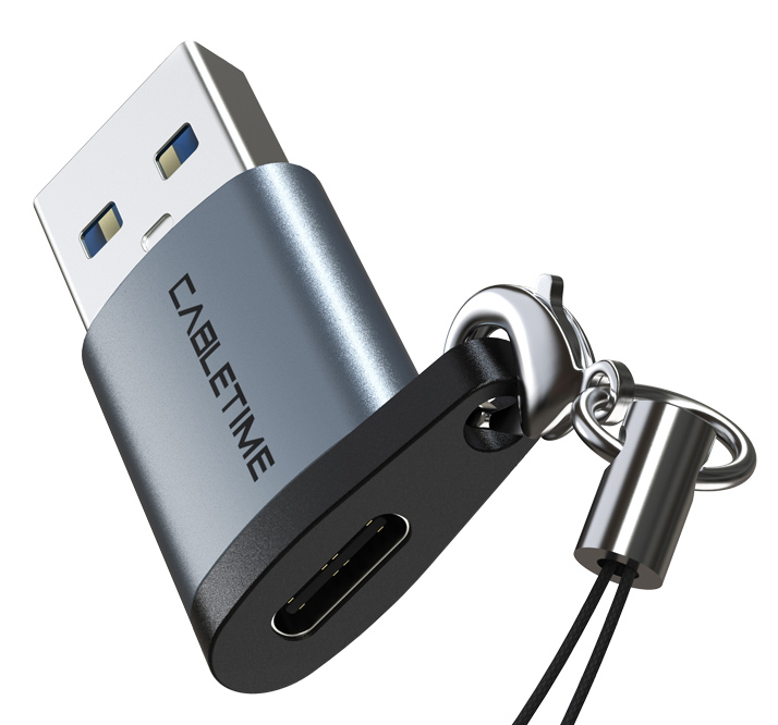 CABLETIME αντάπτορας USB-C σε USB CT-AMCF, 10.5W, 5Gbps, γκρι