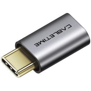 CABLETIME αντάπτορας USB-C σε micro USB CT-CMMCBF, 480Mbps, γκρι