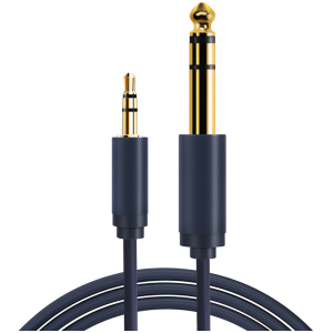 CABLETIME καλώδιο ήχου 3.5mm σε 6.3mm CT-H11G, 1.8m, μαύρο