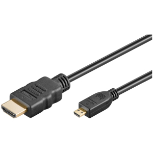 GOOBAY καλώδιο HDMI σε HDMI Micro 53786 με Ethernet, 4K/60Hz, 3m, μαύρο