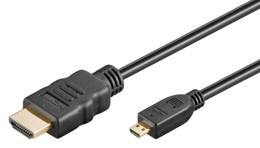 GOOBAY καλώδιο HDMI σε HDMI Micro 53786 με Ethernet, 4K/60Hz, 3m, μαύρο