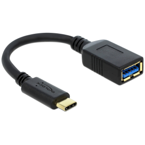 DELOCK καλώδιο USB-C σε USB 65634, USB3.1, Gen 1, 3A, 5Gbps, 15cm, μαύρο