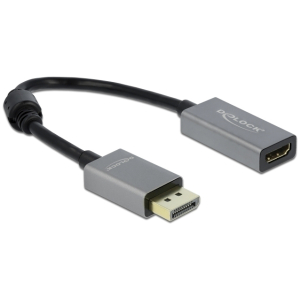 DELOCK αντάπτορας DisplayPort 1.4 σε HDMI 66436, 4K/60Hz, active, γκρι