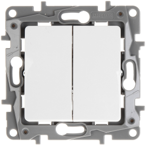 LEGRAND διακόπτης αλέ-ρετούρ 764502, διπλός, λευκός