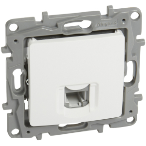LEGRAND πρίζα RJ11 764569, λευκή