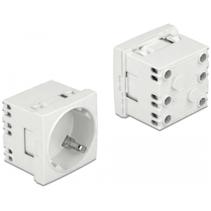 DELOCK module πρίζας ρεύματος Easy 45 81324, 45°, 45x45mm, 10τμχ
