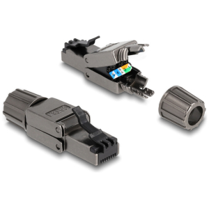 DELOCK βύσμα RJ45 CAT 8.1 STP 86514, tool-free, γκρι