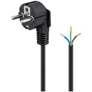 GOOBAY καλώδιο τροφοδοσίας 93976, γωνιακό, 0.75mm², 1.5m, μαύρο