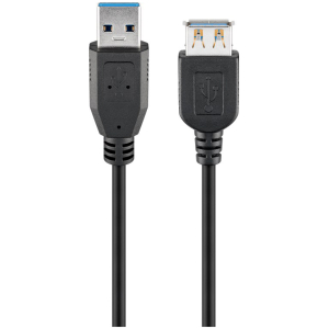 GOOBAY καλώδιο USB 3.0 σε USB (F) 93999, copper, 3m, μαύρο