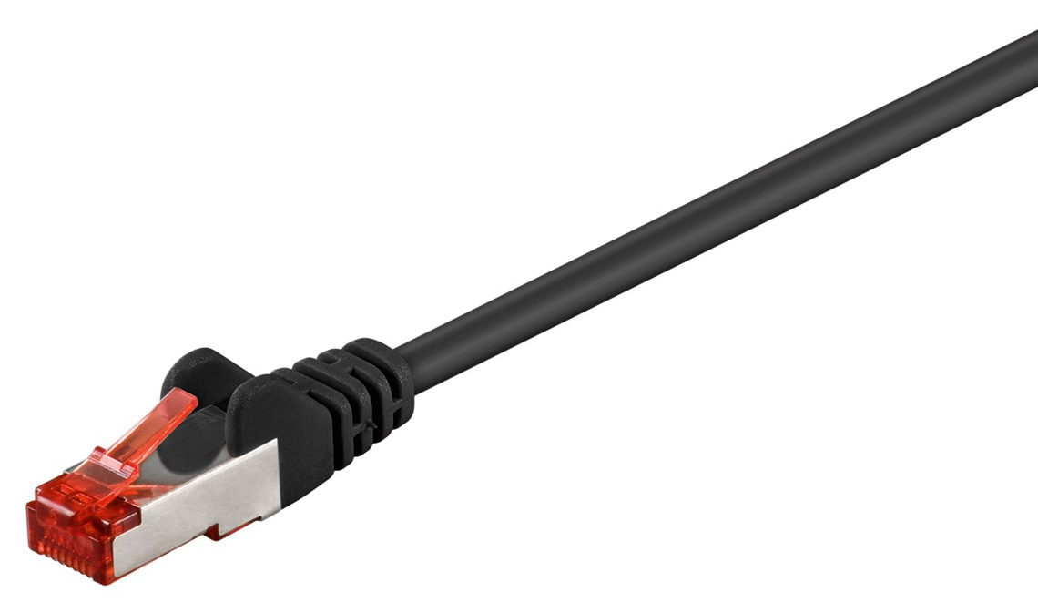 GOOBAY καλώδιο δικτύου 95572, CAT 6 S/FTP (PiMF), CCA, 1.5m, μαύρο