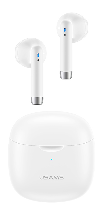 USAMS earphones IA04 με θήκη φόρτισης, True Wireless, Φ13mm, λευκά