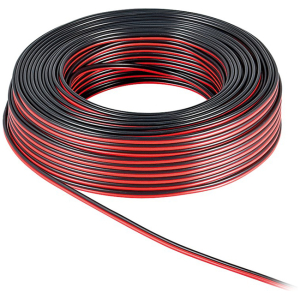 POWERTECH καλώδιο ήχου 2x 0.75mm² CAB-SP009 Copper, 10m, μαύρο & κόκκινο