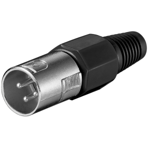 POWERTECH βύσμα μικρόφωνου XLR CAB-V034, 3 Pin, μαύρο