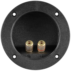 POWERTECH τερματικό ηχείου 6mm ή banana plug 4mm CAB-V036, Φ105mm, μαύρο