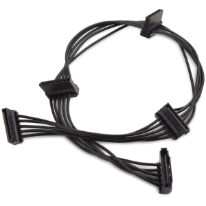 POWERTECH καλώδιο SATA 15pin σε 4x SATA 15pin CAB-W038, 40cm, μαύρο