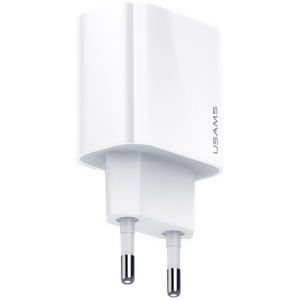 USAMS φορτιστής τοίχου US-CC118, 1x type-C, PD3.0 20W 3A, λευκός