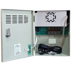 POWERTECH τροφοδοτικό CP1209-20A-B για CCTV-Alarm, DC12V 20A, 9 κανάλια