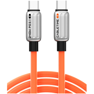 CABLETIME καλώδιο USB-C CT-CM240-ZSO2, 240W, 480Mbps, 2m, πορτοκαλί