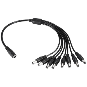 FOLKSAFE splitter DC1F8M, 1 θηλυκό σε 8 αρσενικά, 5.5x2.1mm, 4τμχ