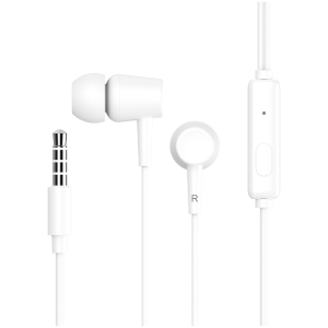 CELEBRAT earphones με μικρόφωνο G13, 3.5mm σύνδεση, Φ10mm, 1.2m, λευκό